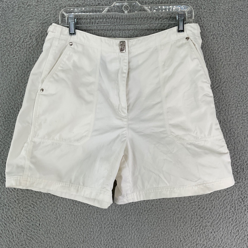 Lauren Ralph Lauren Shorts Womens 12 White Cotton Sailing Nautical Marine Supply